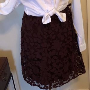 Max Studio Cut Out Floral Lined Skirt